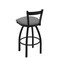Holland Bar Stool Co 30" Low Back Swivel Bar Stool, Black Wrinkle, Graph Seat 82130BW020 - alternate 4